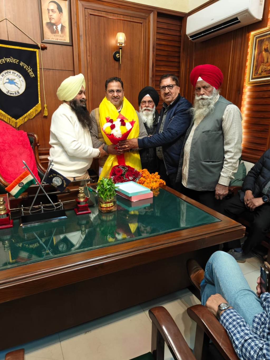 Chairman Harpal Singh Juneja assures PRTC pensioners of timely payment Salaries and pensions will be paid on time